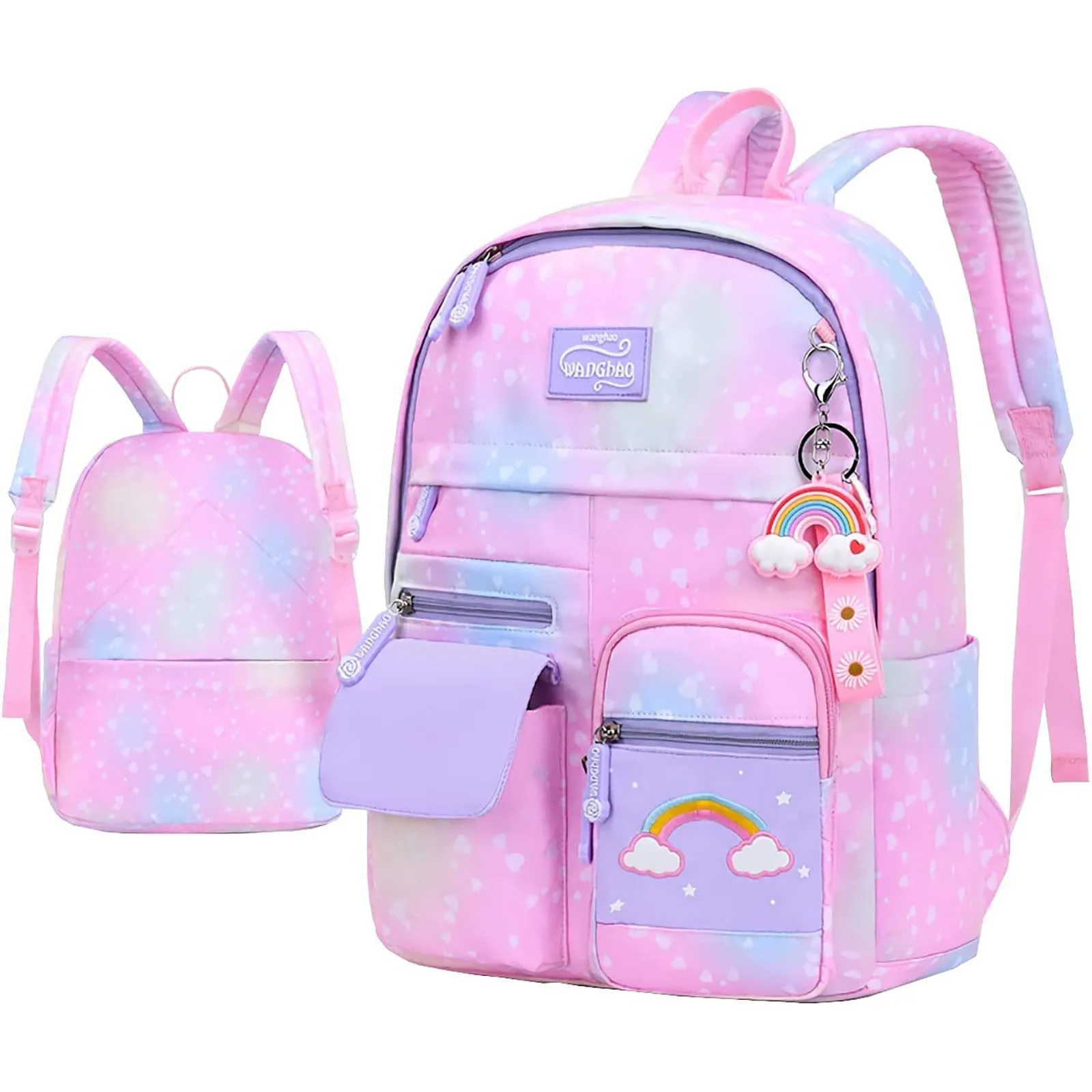 2024 Primary School Backpack Cute Colorful Bags For Girls Princess School Bags Waterproof Children Rainbow Series Schoolbags