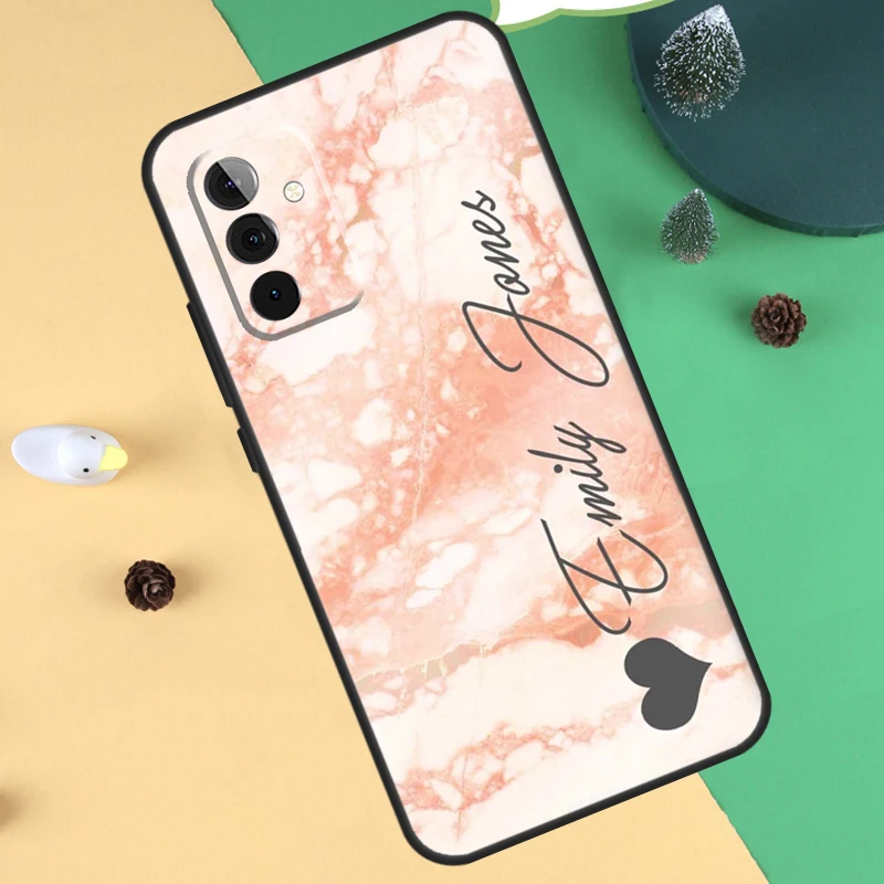 PERSONALIZED MARBLE INITIAL NAME Case For Samsung Galaxy A33 A53 A13 A12 A32 A52 A14 A34 A54 A15 A25 A35 A55 A71 A51 Coque