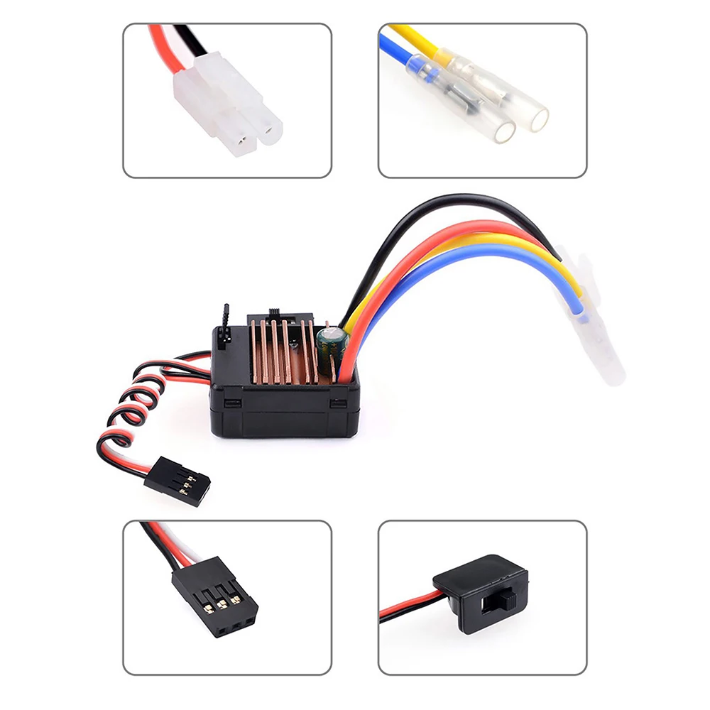 SURPASS HOBBY 540 Brushed Motor 13T 17T 21T 23T 27T 35T 45T 55T 80T for 1/10 RC Off-road Racing Car Truck with 60A ESC 5V/2A BEC
