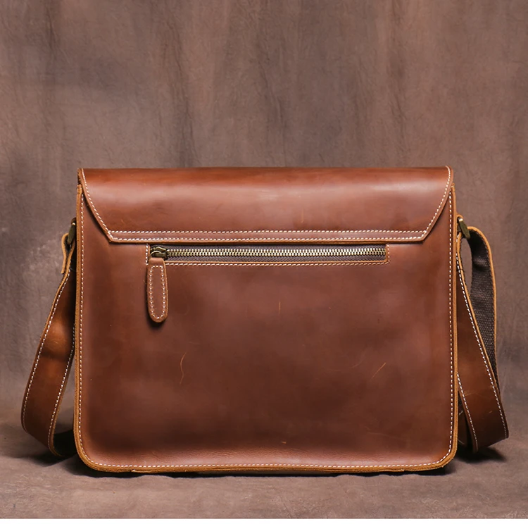 LUOKIR Retro Umhängetasche Crazy Horse Leder Schulter Tasche männer Echte Leder Crossbody Lokomotive Tasche Klassische Cambridge Tasche – Detail 5