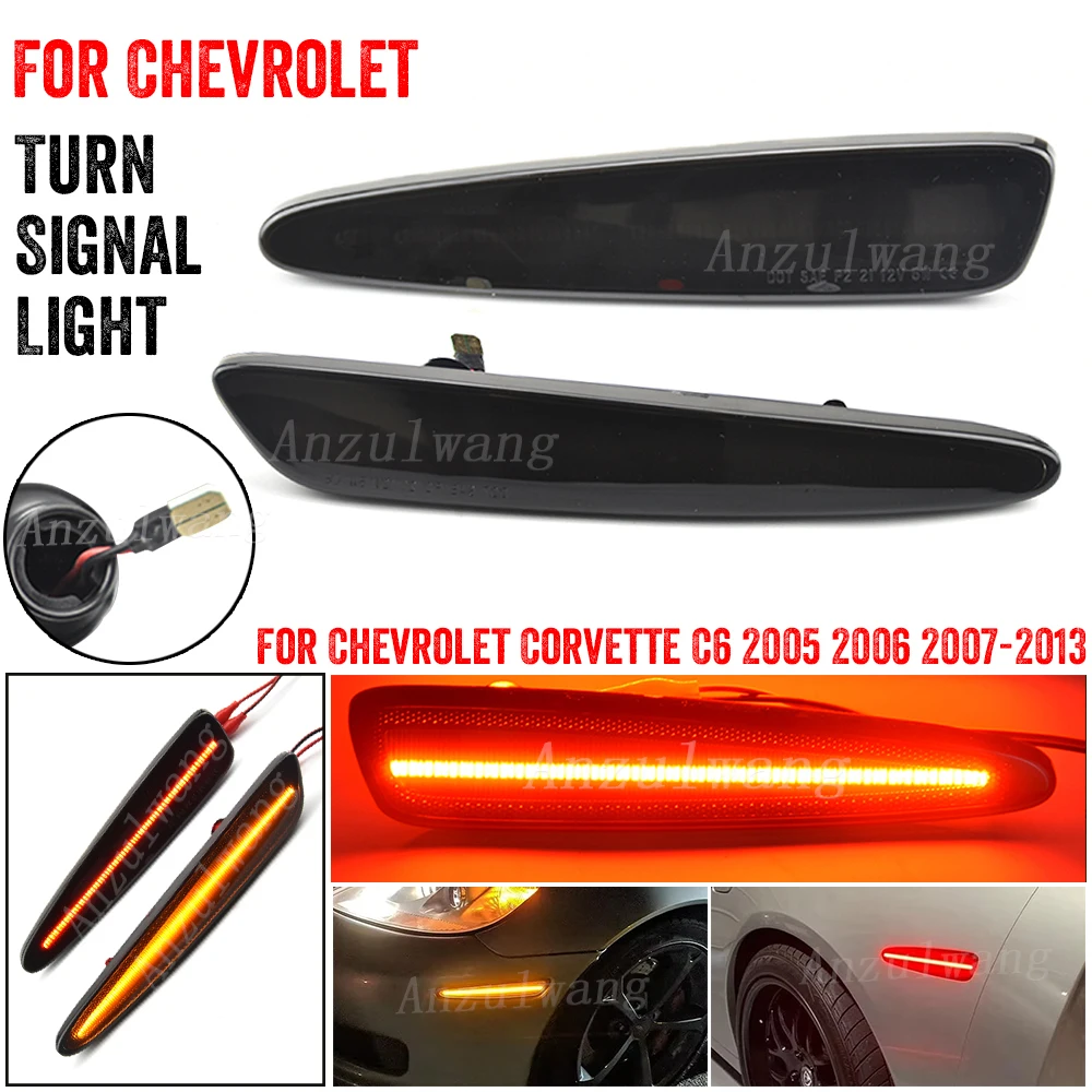 

ABS Housing LED Side Marker Light For Chevrolet Chevy Corvette C6 Turn SignalLights/Driving Lights,OEM Sidemarker Lamps 05-13