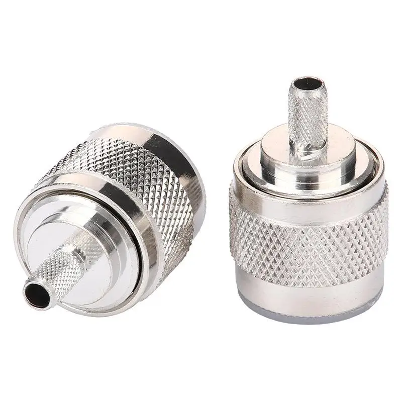N Type Male Plug Soldering Kit 1 Set RF Coaxial Connector for RG58 RG142 LMR195 RG400 Cable Radio Communication Use