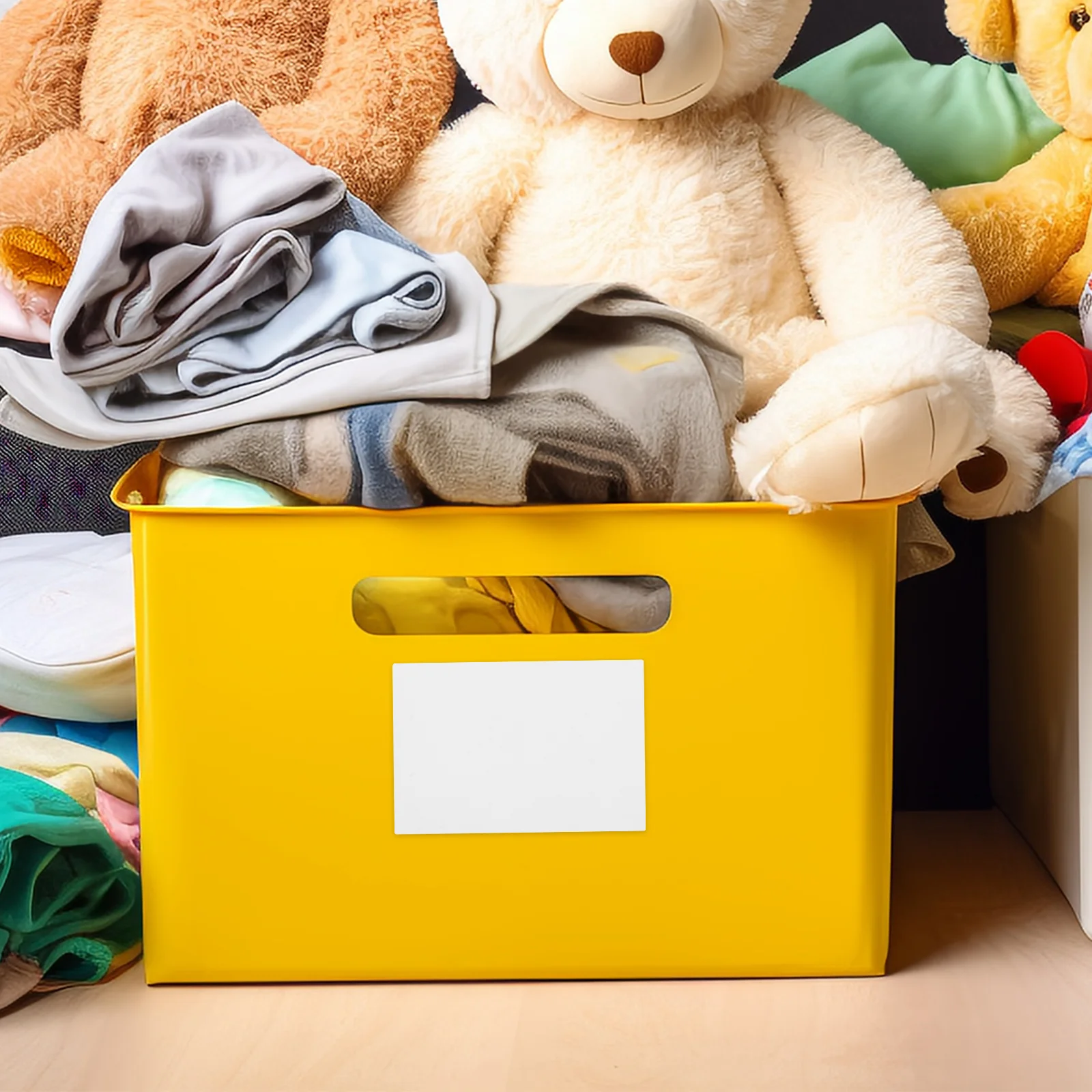 50개입 화이트 탈부착 라벨 빈 스티커 6x4 인치 정리용 보관함 라벨 포장 이사 상자 라벨 화이트