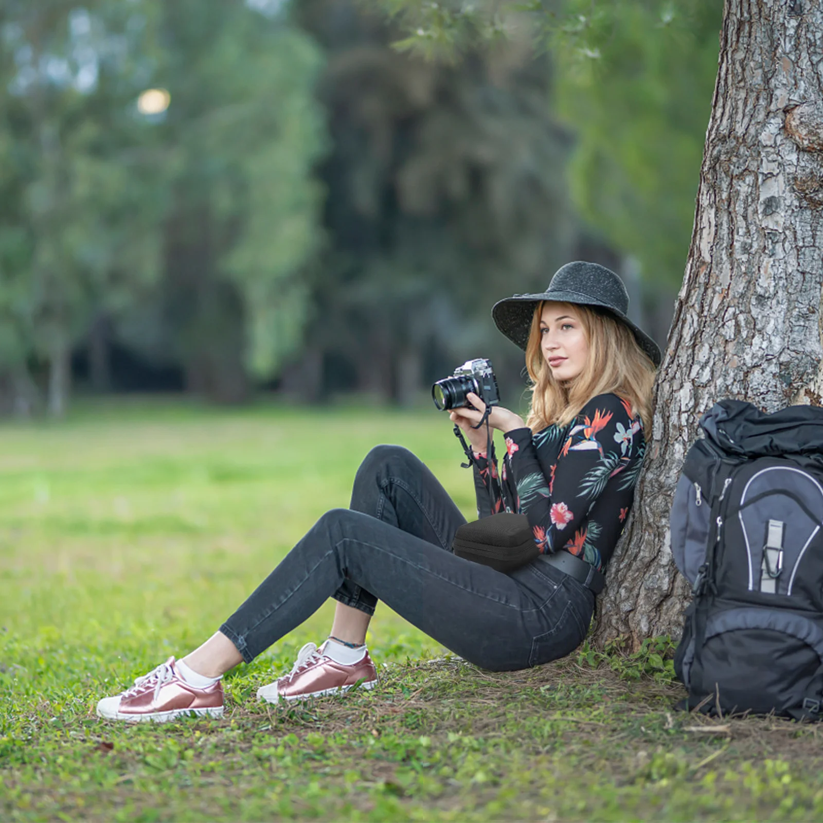 

Hunting Camera Storage Pouch Eva Outdoor Case Compact Size Portable Zipper Closure Digital Cable Storage Organizer