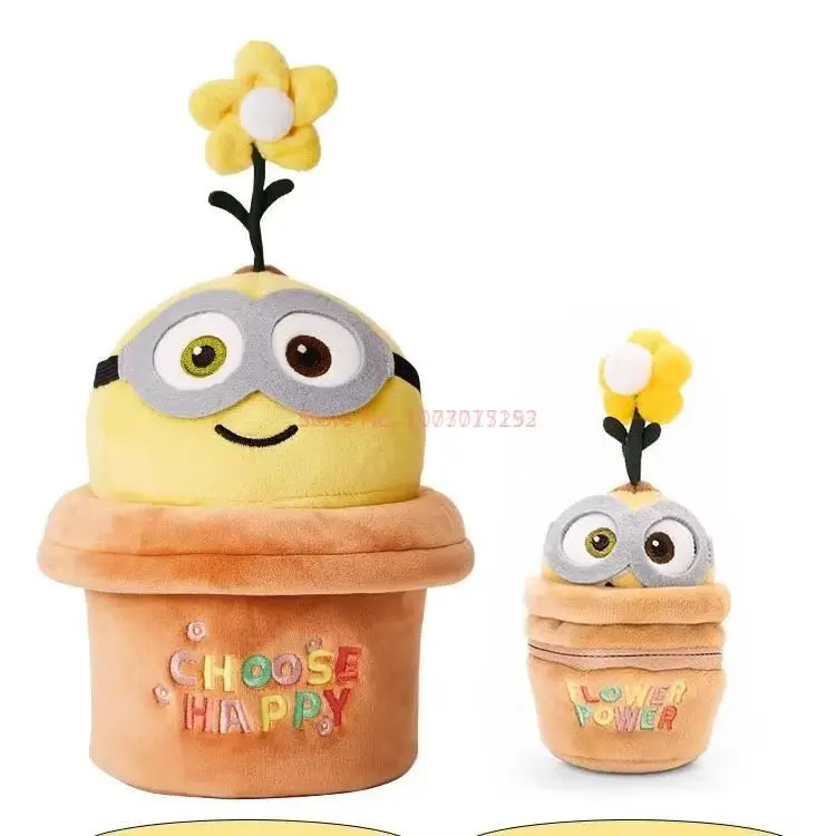 Minions Bob Kevin Keychain Cute Anime Figure Plush Pendant Bag Decorations Hang Ornaments Kawaii Birthday Gift For Girls
