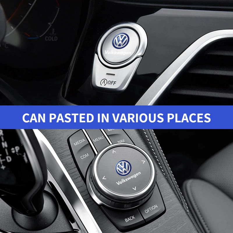 New Car 3D Metal Sticker Steering Wheel Interior Sticker For VW Volkswagen CC Polo 6R Golf 4 5 6 7 MK7 MK4 MK6 Passat B6 B8 T5