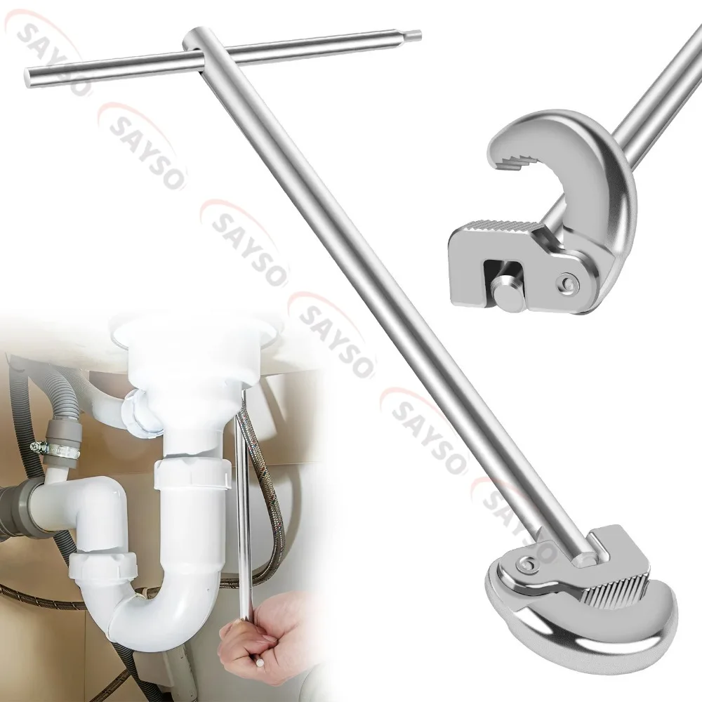 Multi Functional Activity Head Sink Wrench Hot Cold Water Faucet Sink Wrench Carbon Steel Bathroom Water Pipe Disassembly Tools
