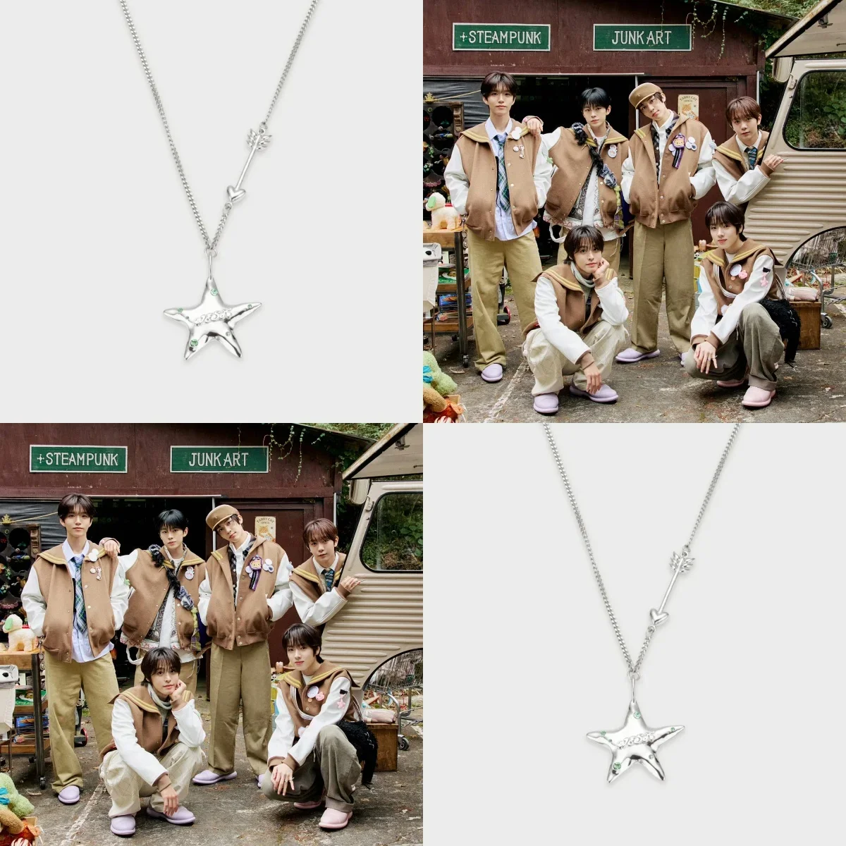 Kpop Idol NCTWISH Same Style Star Necklace SION RIKU YUSHI JAEHEE RYO SAKUYA Official Support Star Necklace Trendy Jewelry