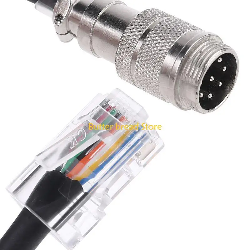 W89C 8Pin to RJ-45 Modular Plug Mic Cable Adapter for Yaesu Microphone MD-200 MD-100