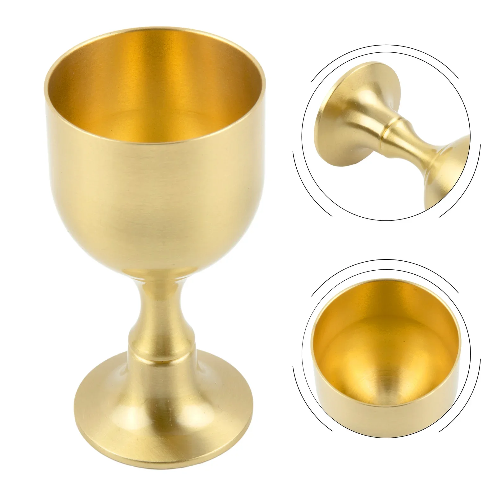 1pc 50ml 100ml  Anti-rust Vintage Brass Wine Glass Drinking Liquor Tumbler Cup Mug For Party Bar Home Wedding Scene Drinkware