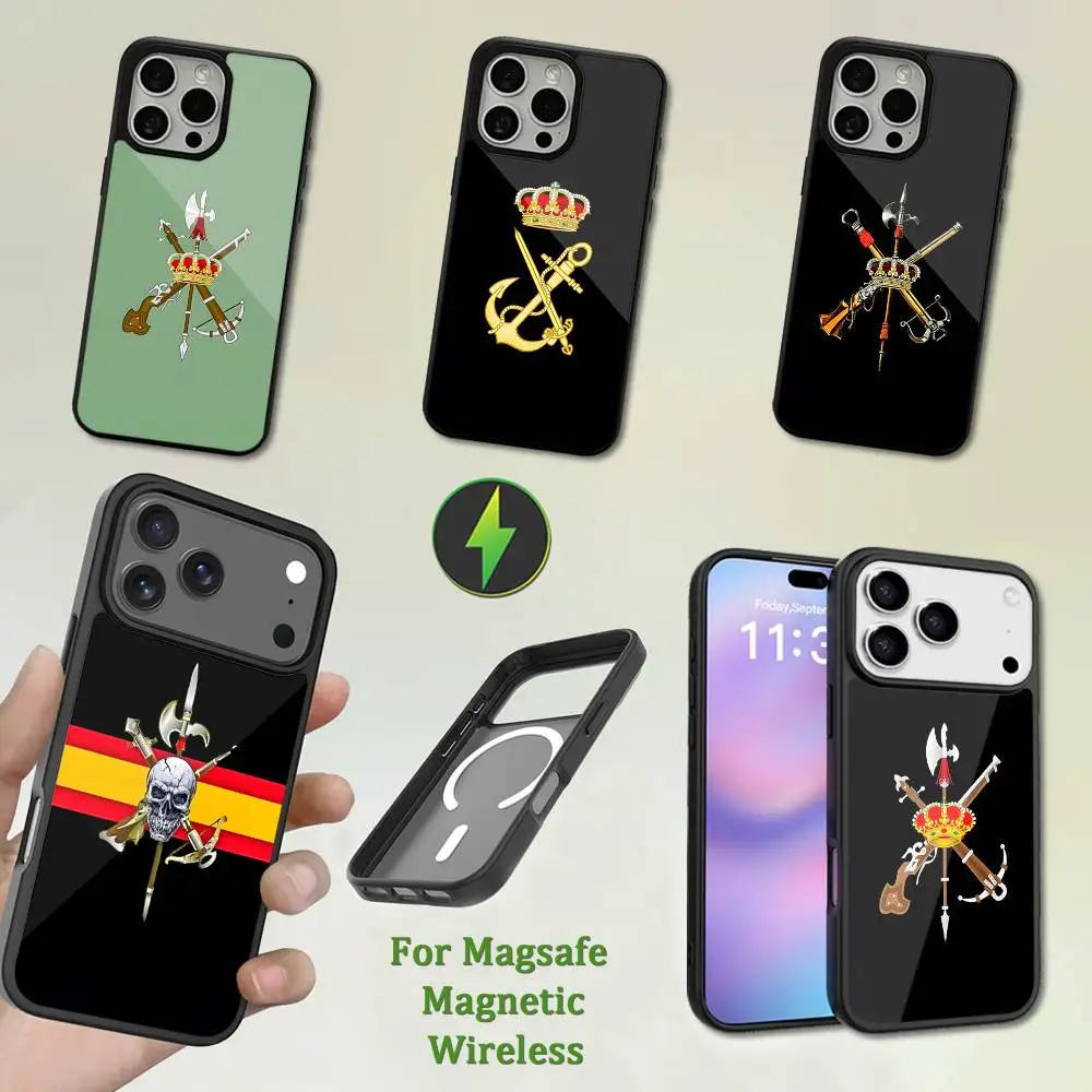 

Flag Spanish Legion Art Phone Case For iPhone 13,12,11,16,15,17,14,Pro,Max,Plus,Mini,Magsafe,Magnetic Wireless Charging