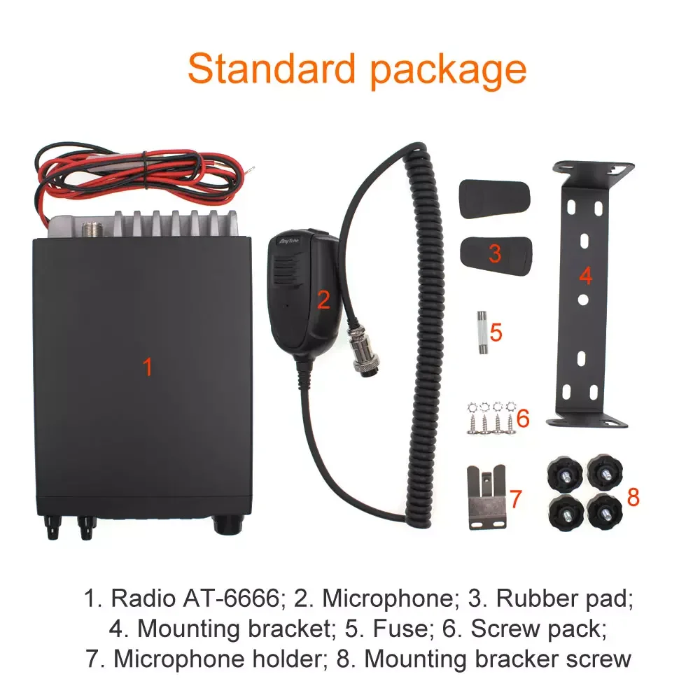 جهاز إرسال واستقبال لاسلكي متنقل ، CB ، am ، Fm ، SSB ، USB و LSB ، 60W ، 28MHz