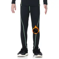 Kids Sports Pants Tights Compression Leggings Children Running Velvet Tights Boy Training Quick-Dry Thermal Workout Sweatpants