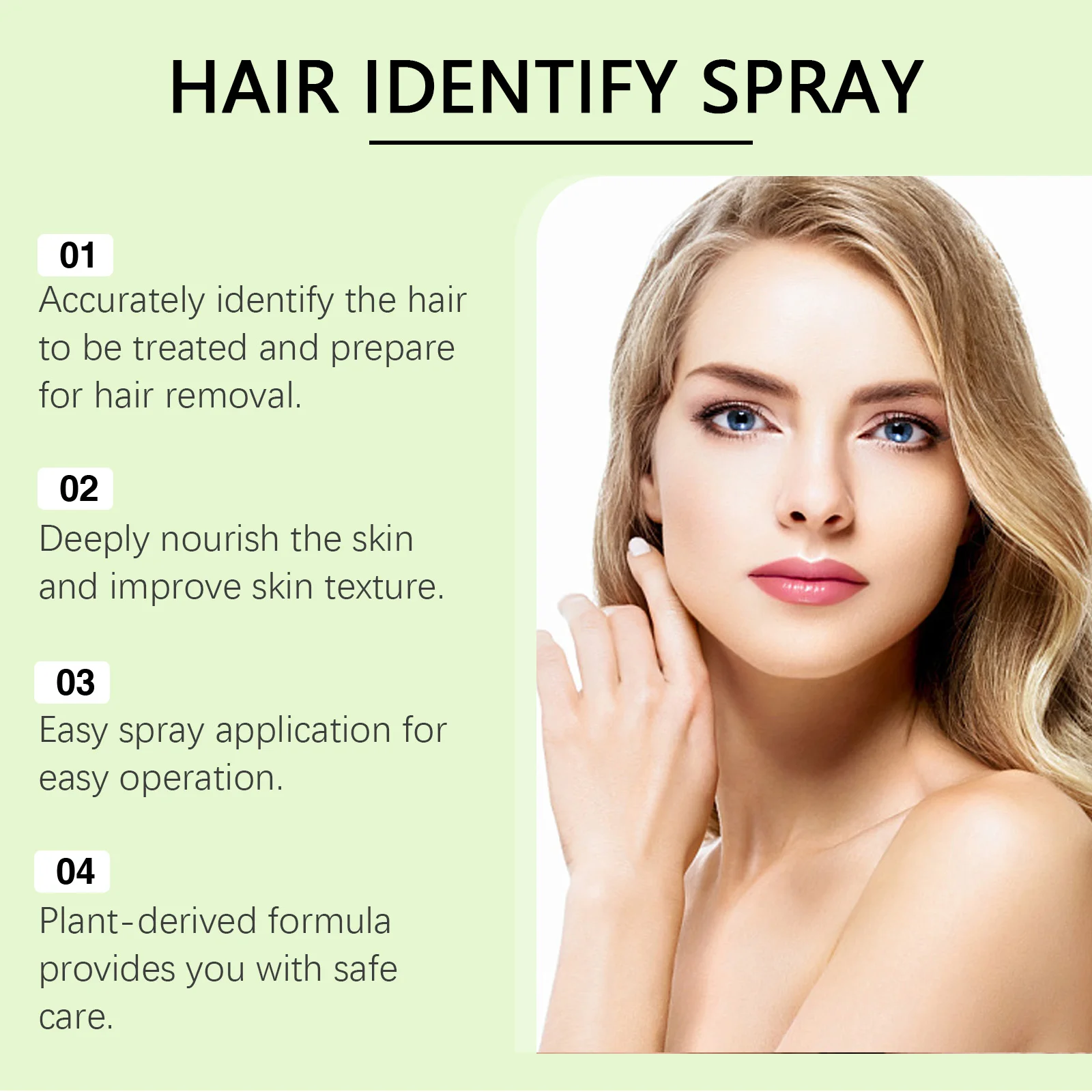 بخاخ معرف الشعر لحلاقة الوجه Dermaplaning مع ماكينة حلاقة مهدئة لإزالة الشعر بدون ألم كريم إزالة الشعر الدائم