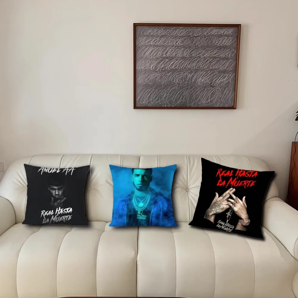 Rapper Anuel AA Pillow Case Living Room Accent Couch Back Support Square Lounge Restful Nap Companion ﻿