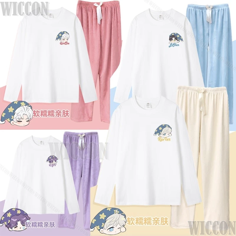 

Love And Deepspace Game Cosplay Winter Suit Girl HomeWear Shirt Pajamas Xavier Zayne Rafayel Sylus Halloween Carnival Customized