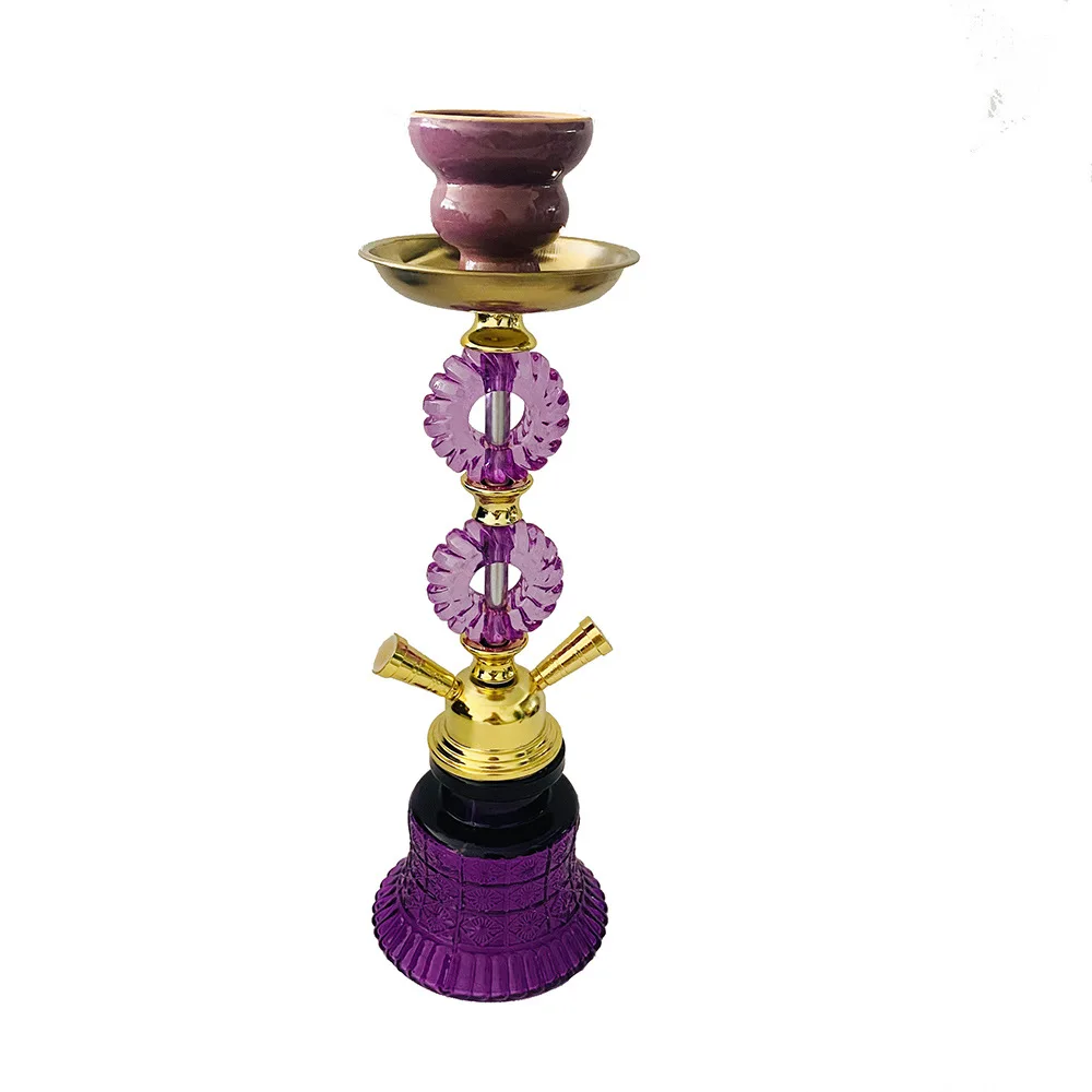 Glass Hookah Shisha Pipe Narguile Completo Chicha Pipa Shisha Cachimba Double Hose Charcoal Tongs Sisha Nargile Shisha Hookah