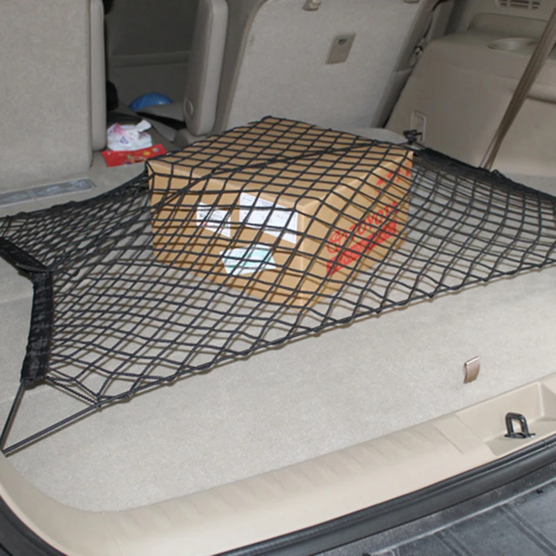 Universal Car Trunk Net Elastic Luggage Net Cargo Organizer Storage Nylon Mesh Nets Stretchable Car Interior Mesh Network Pocket