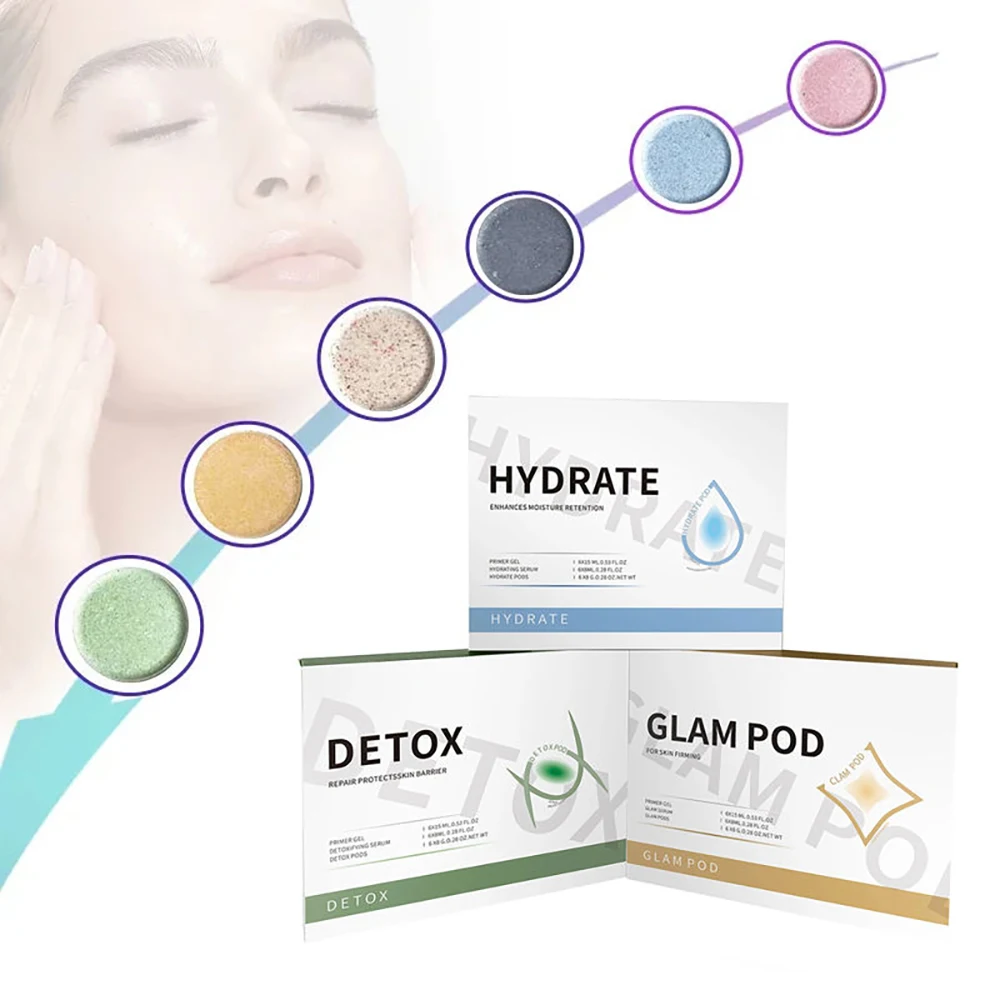 

Skin Care Revive Hydrate Detox Illuminate kit Pods Capsule Facial SPA Serum For Bubble Beauty Machine Facial Aqua CO2 Serum Gels