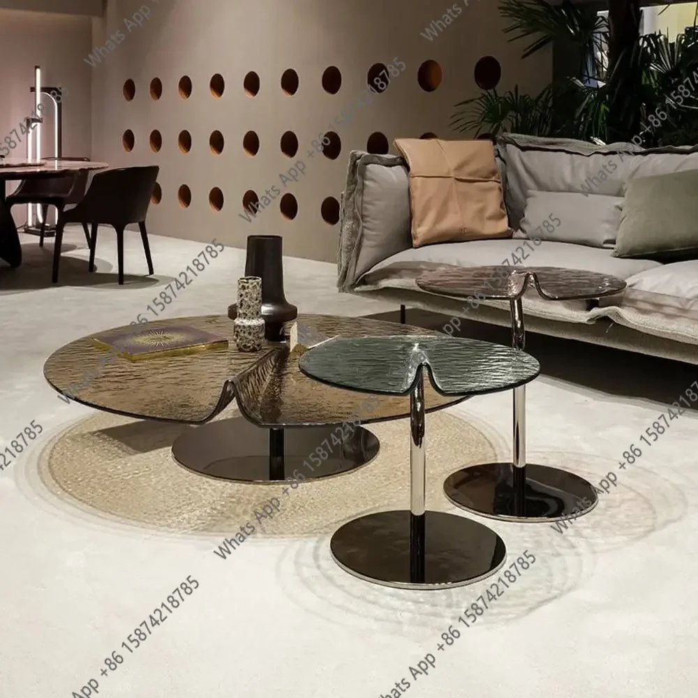 X New Acrylic Italian Minimalist Combination Coffee Table Designer Light Luxury High-end Custom Villa Furniture