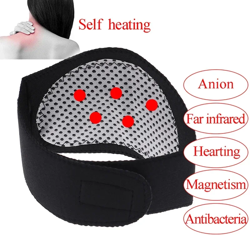 คอตัวเอง Massager Tourmaline Magnetic Therapy นวดคอ Vertebra การป้องกันความร้อนโดยธรรมชาติเข็มขัด Body Massager