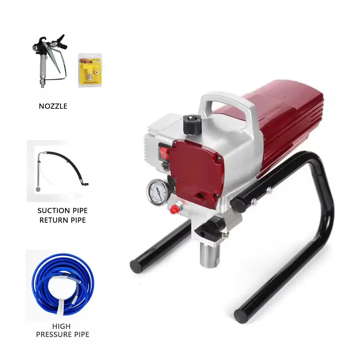 1800W高圧電動壁掛けエアレス塗装機 エアレススプレーガン モデル405