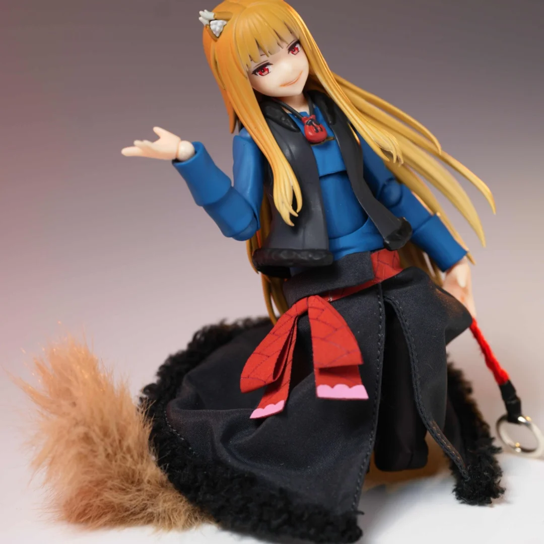 Anime Wolf and Spices figma Handmade clothes Set Holo Skirt waist belt tail Built In Iron Wire Is Suitable for 1/12Toys