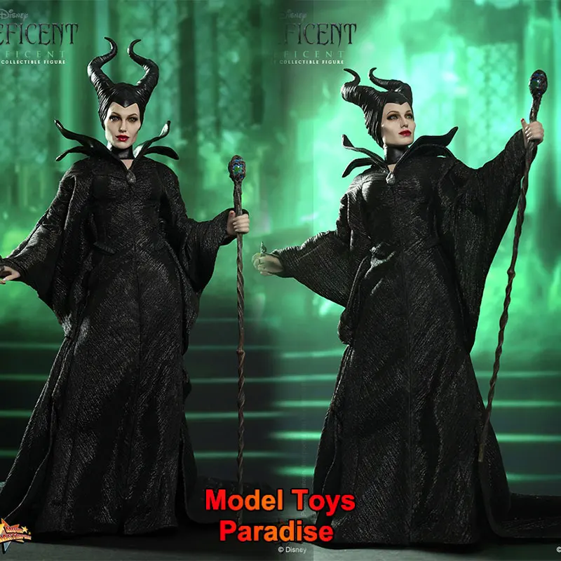 HOTTOYS HT MMS247 1/6 Women Soldier Witch Maleficent Black Demon Queen Angelina Jolie Full Set 12'' Action Figure Model