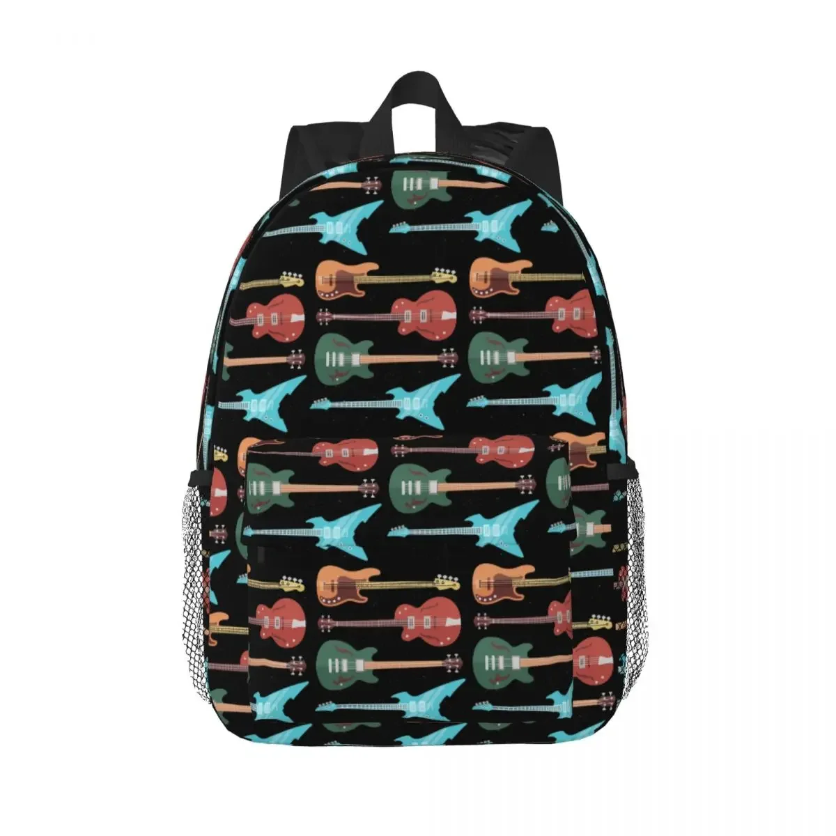

Retro Bass Guitar Backpacks Teenager Bookbag Fashion Students School Bags Travel Rucksack Shoulder Bag Large Capacity