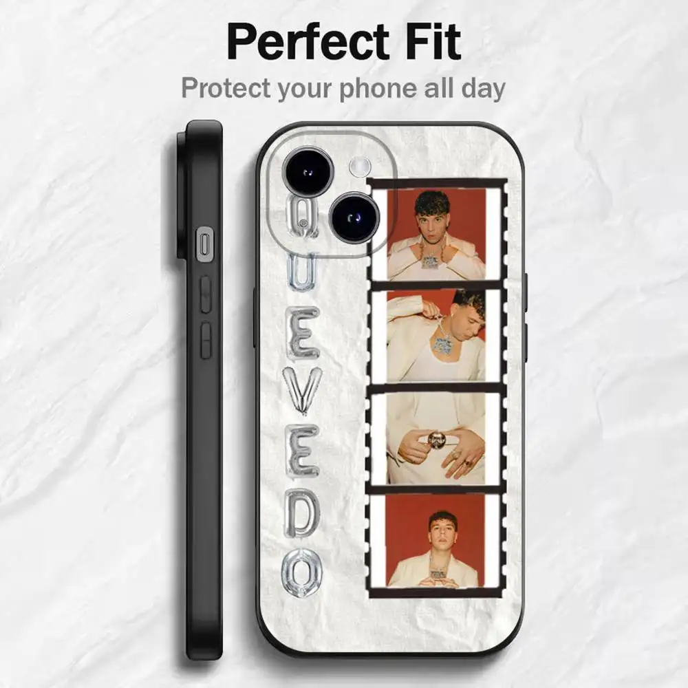 حافظة لهاتف آيفون مغني الراب Q-Quevedo لهاتف 17 16 15 14 13 12 11 Mini XS XR X 6S 6 Pro Max Plus غطاء ناعم أسود