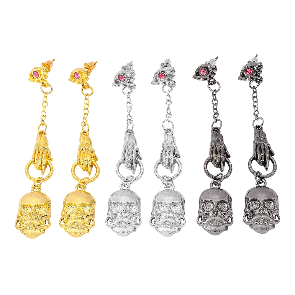 

Серьги на Хэллоуин, винтажные серьги с черепом и когтями, подарок на Хэллоуин, аксессуары для косплея