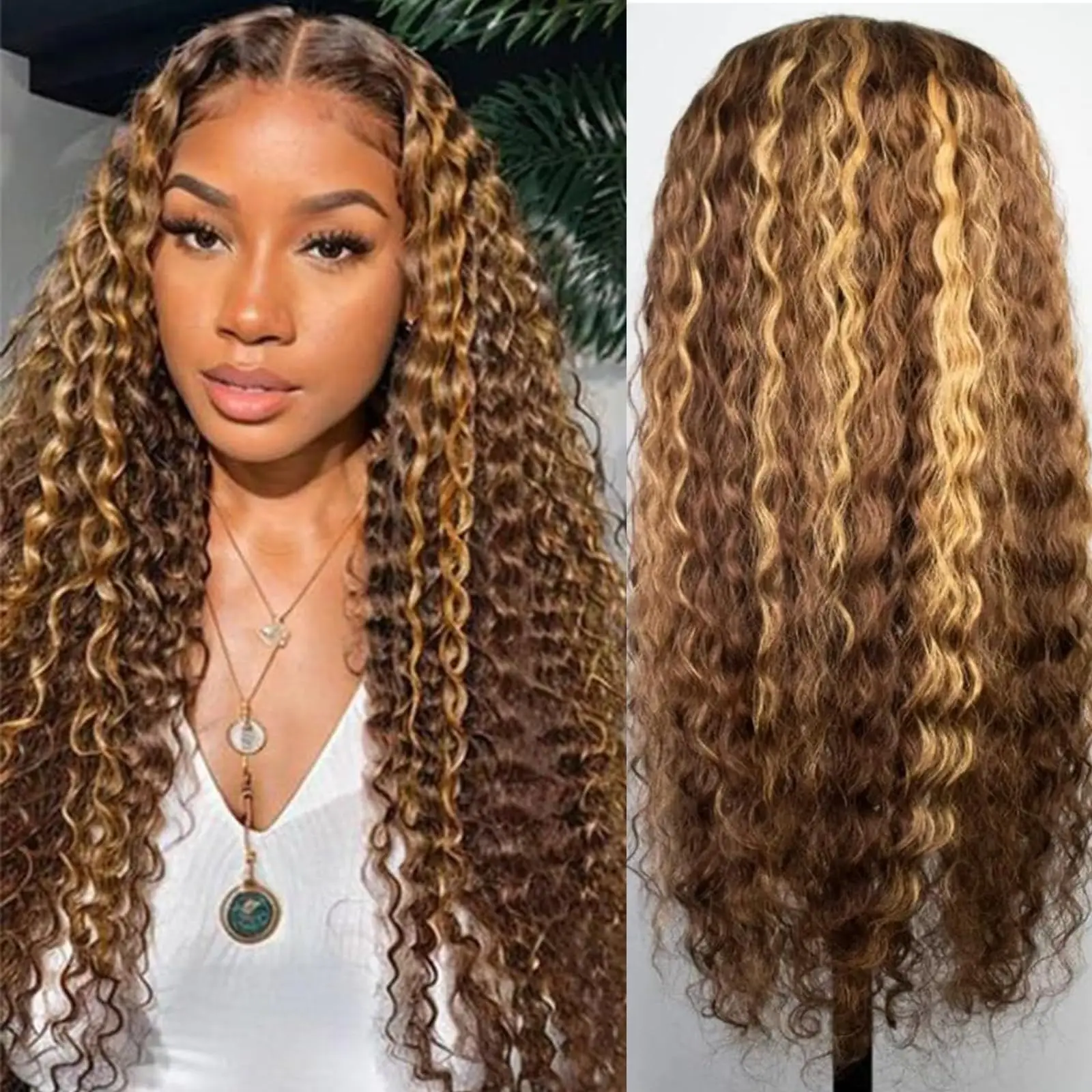 

Выделите Ombre 13x4 Парик Фронта Шнурка Человеческие Волосы Предварительно Сорванные HD Прозрачный Парик Фронта Шнурка Медовый Блондин 4/27 Плотность 250%