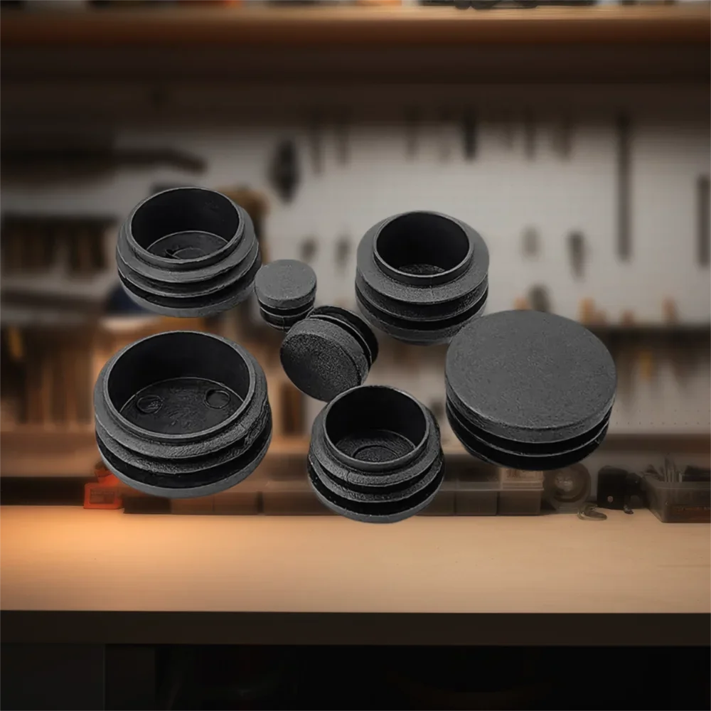 10Pcs Steel Pipe Furniture Leg Plug Pipe Inserts Plugs Floor Protectors Round Tube Dust Cover 16 19 22 25mm Non-slip