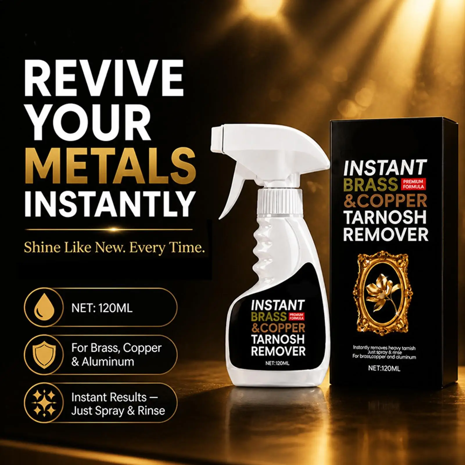 120ml Brass and Copper Tarnish Remover Deep Conversion Rust Remover for Polishing of Electrical Appliances