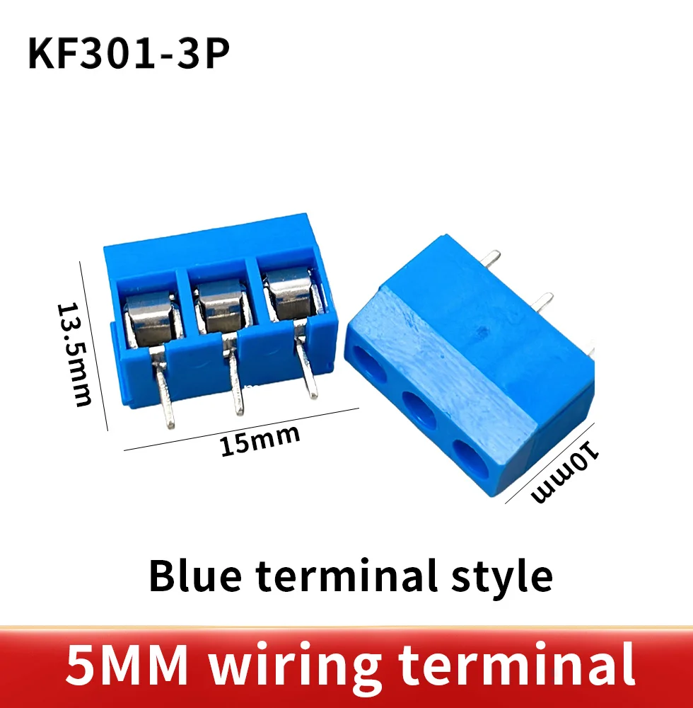 68/135/pcs / box  KF301- 2P/3p screw 5.0mm terminal block 2 Pin 3 Pin Spliceable pcb terminal block Connector