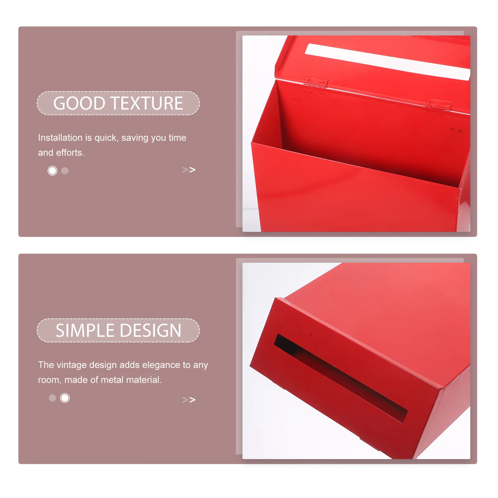 

Vintage Design Wall Mounted Mailbox Large Capacity Metal Letter Box Home Decor Easy Install Metal Mailbox Mail Box