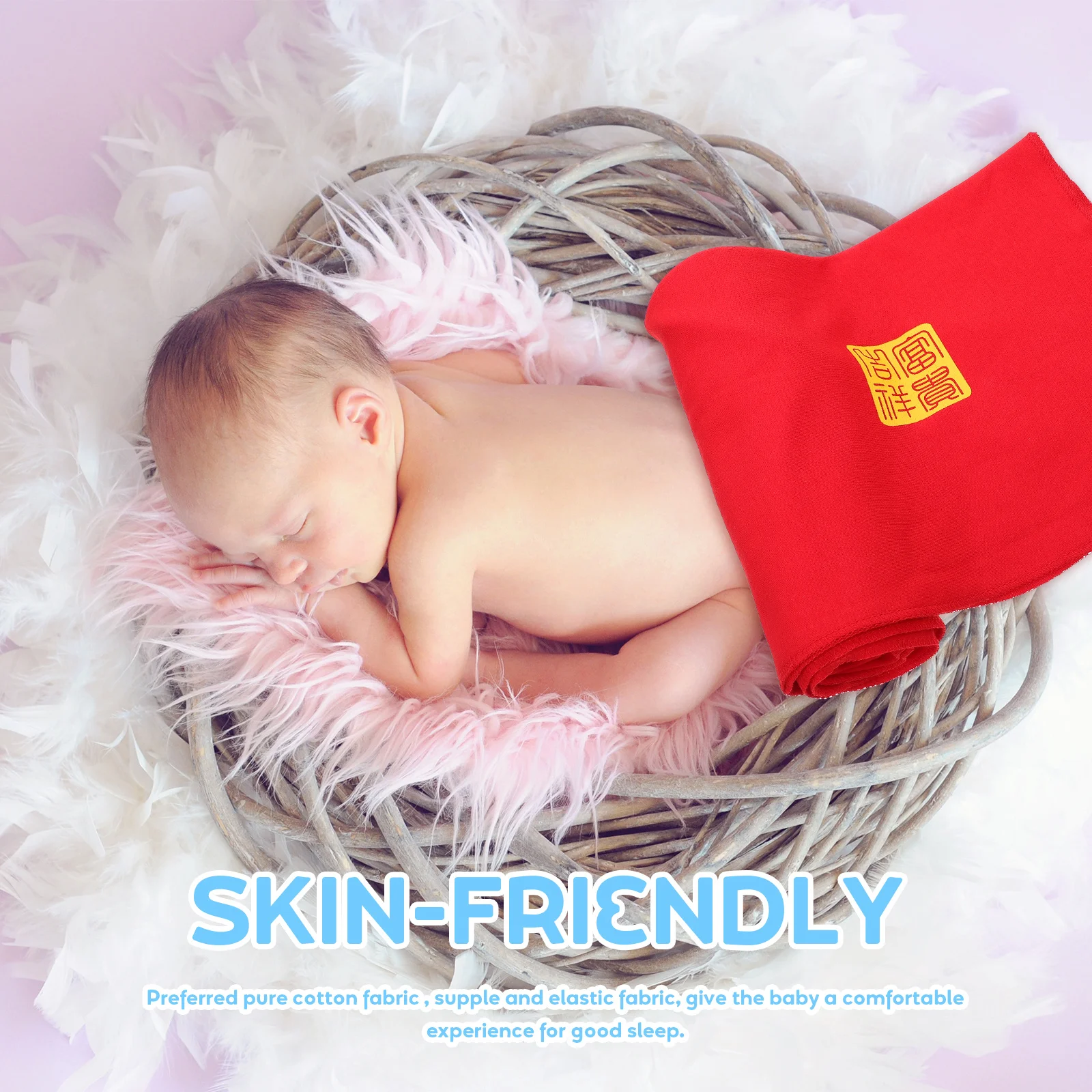 طفل قماط التفاف القطن الخالص الأحمر الوليد منشفة استحمام لينة ماصة قابل للغسل الرضع التفاف حقيبة التقميط الملابس الطفل بطانية