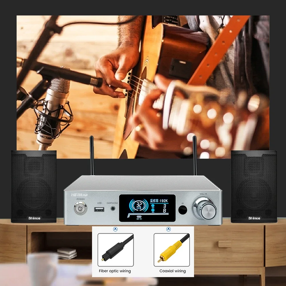 

HiFiMuse A80Pro Усилитель мощности объемного звучания с сабвуфером Bluetooth 5.0 Аудиосистема HiFi