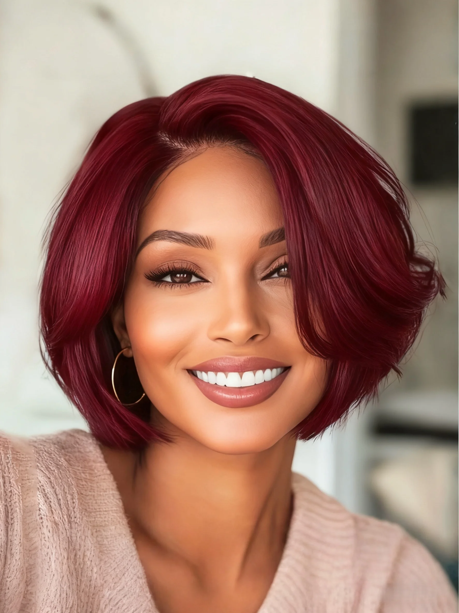 Braziliaanse pruik van echt haar 13x4 kanten voorkant Pixie-cut 180% dichtheid korte rechte bobpruik, vooraf geplukt natuurlijke look - afbeelding 1