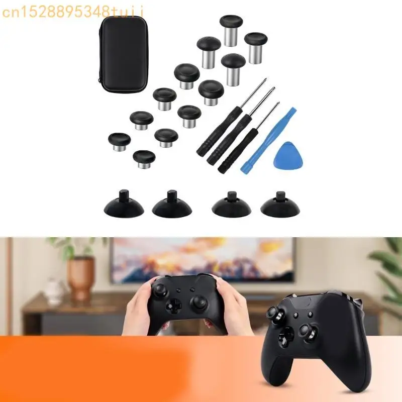 

Y4QF Thumbstick Grip with Prying Tool Thumb Sticks Joystick Analog
