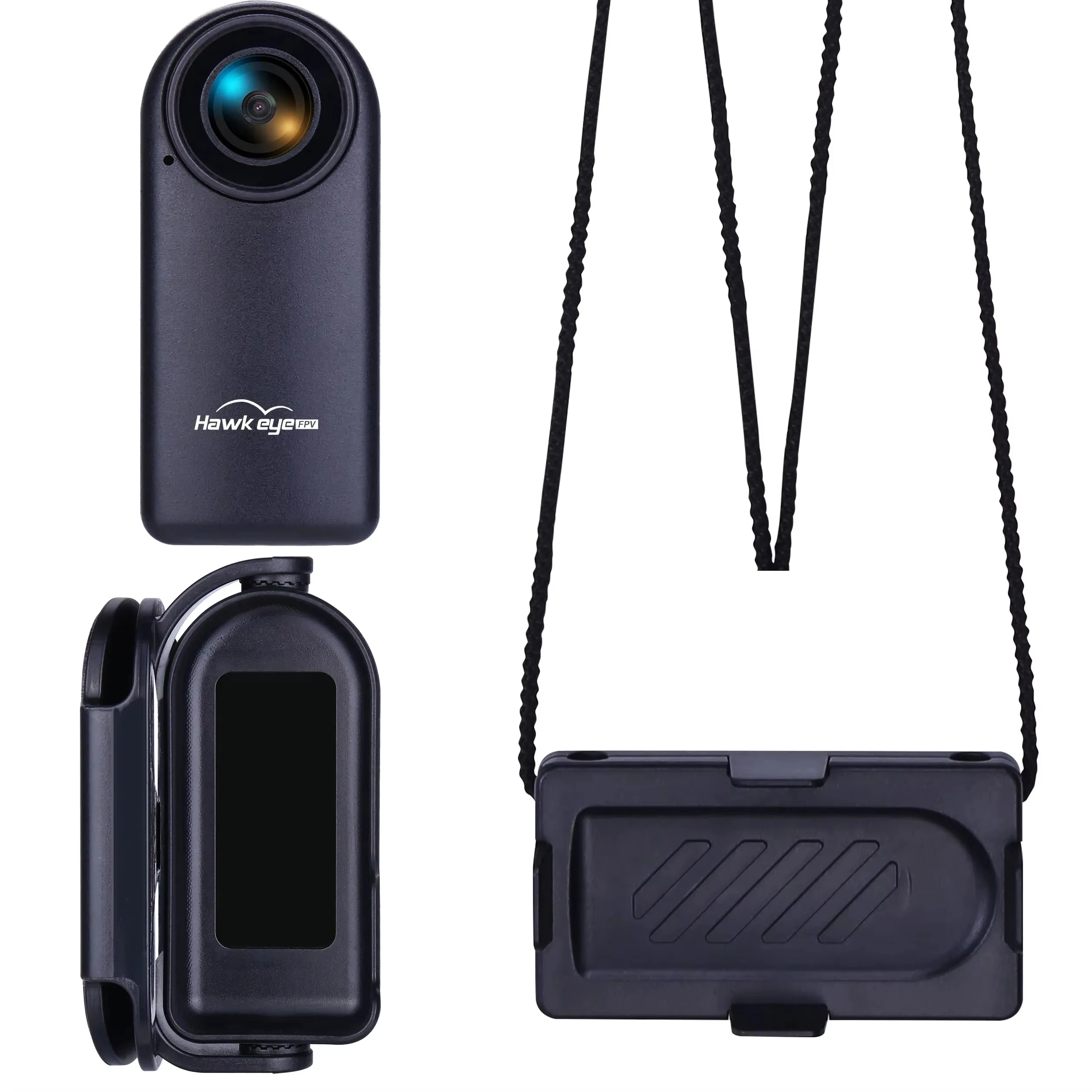 Hawkeye Thumb 3 Mini Action Camera, 4K Resolution Magnetic Sports Cam with EIS Stabilization, for FPV Drone, Fixed‑Wing RC Plane