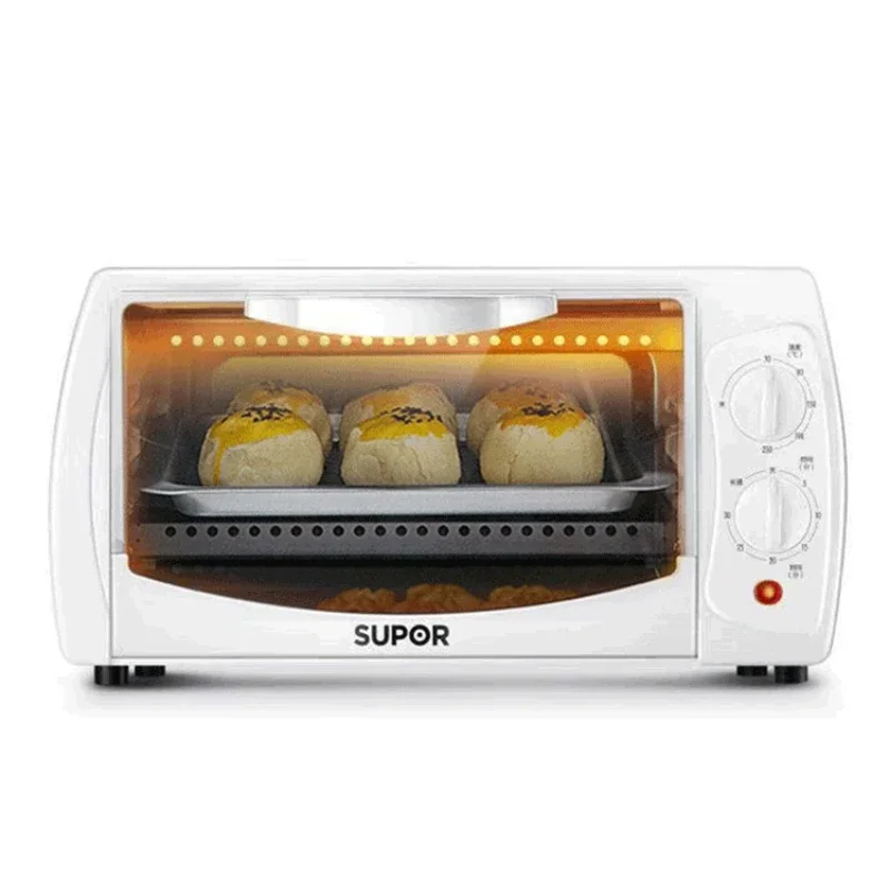 Mini horno eléctrico multifuncional de pequeña capacidad, horno familiar, máquina automática Para asar pasteles y pan