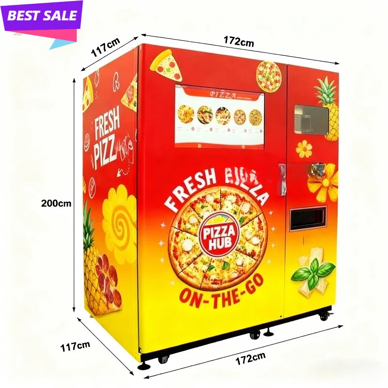 Automatic Commercial Pizza Vending Machine ODM Sale SDK Function Digital Touch Screen Credit Card QR Code Customized