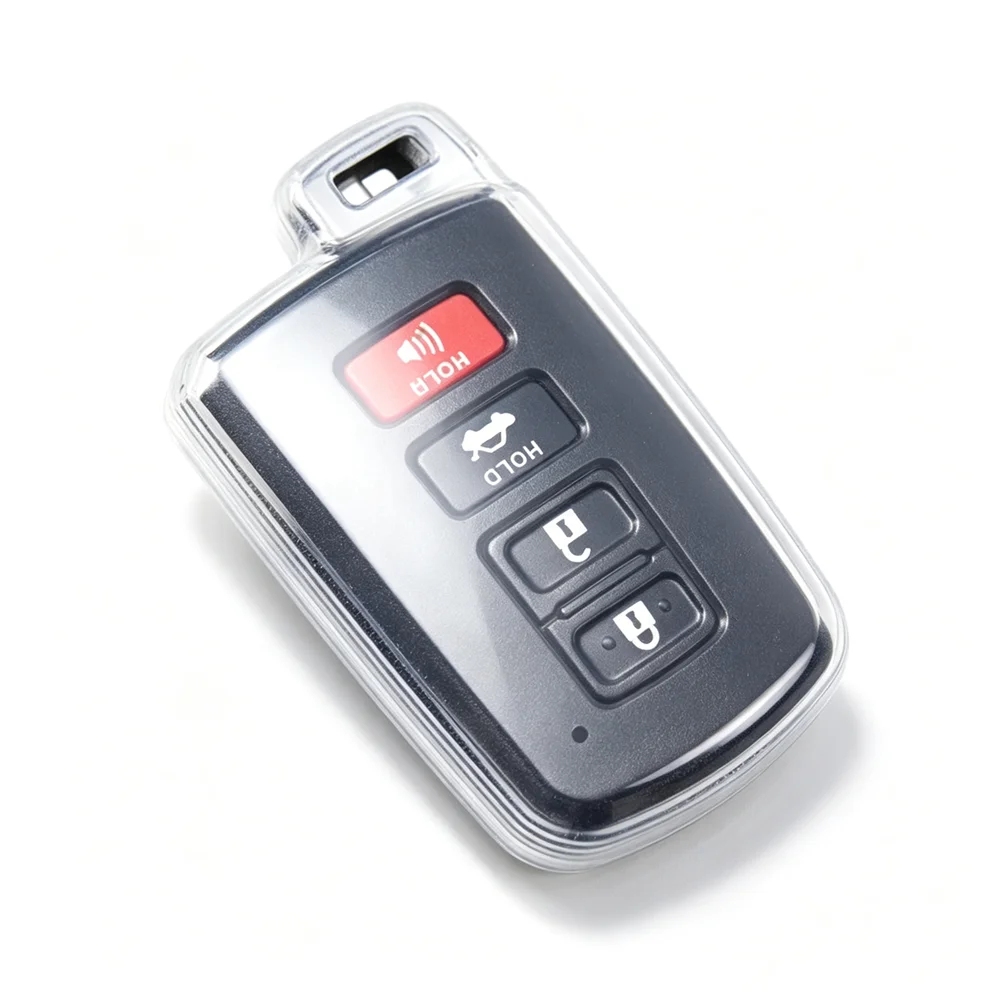 2/3/4 Buttons Soft TPU Car Smart Key Case Fob for Toyota Avalon Camry RAV4 2012-2015 Remote Car Key Cover Protector Keychain