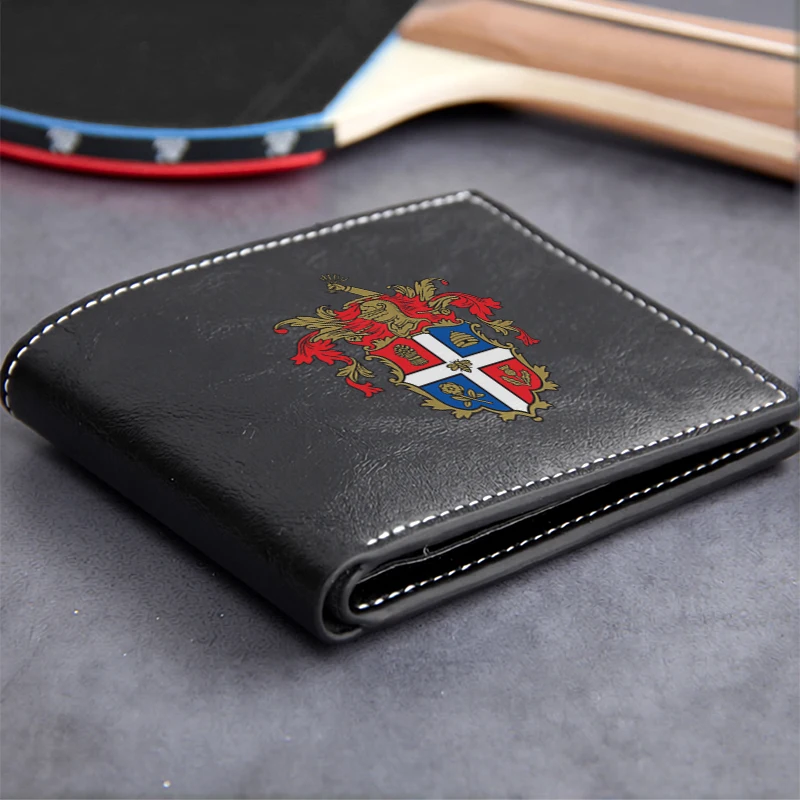 Heritage Crest Embossed PU Leather Wallet for Men Premium Lightweight Durable Business Style Compact Design