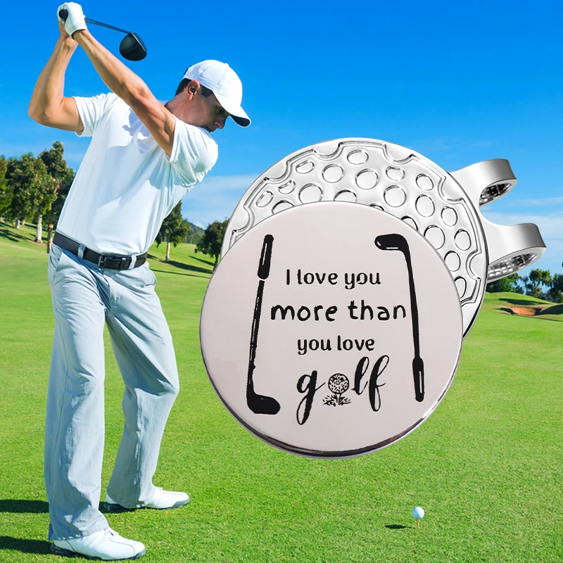 I Love You More Than You Love Golf Magnetic Hat Clip Golf Ball Marker Training Aids Accessories Gift for Golf Lover Friends