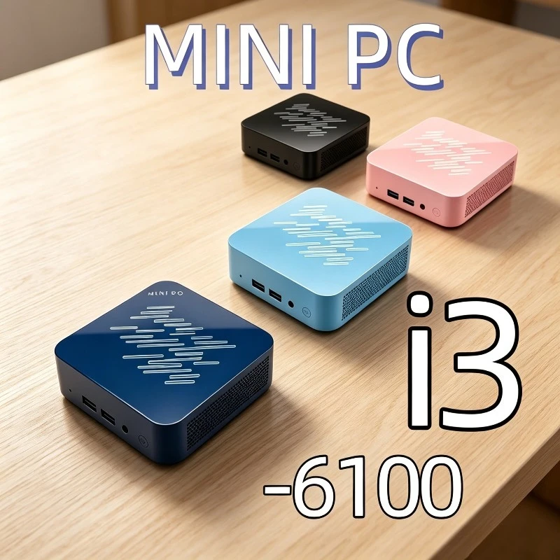 High Performance Powerful Core i3 6100 Mini PC  16GB RAM Big SSD WiFi 6 Bluetooth 5.2 4K Output Home Office Mini Computer Host