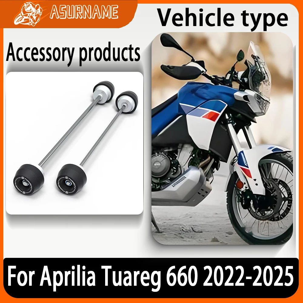 

For Aprilia Tuareg 660 Tuareg660 2022-2024 2025 Motorcycle Front & Rear Axle Fork Crash Sliders Wheel Protection