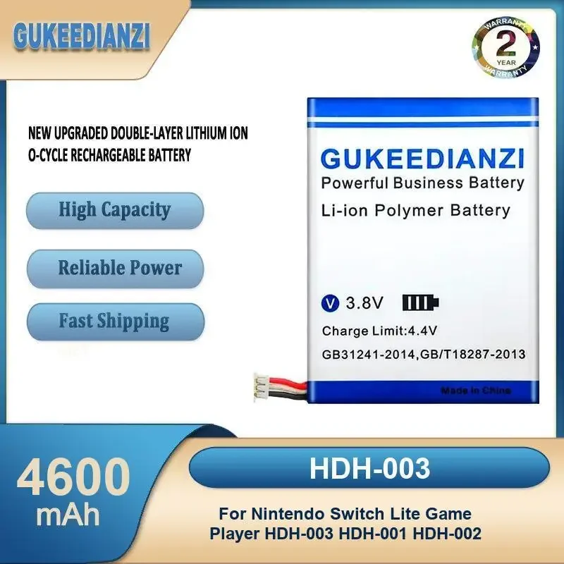 

HDH-003 4600mAh High Capacity Game Console Battery For Nintendo Switch Lite Game Player HDH-003 HDH-001 HDH-002