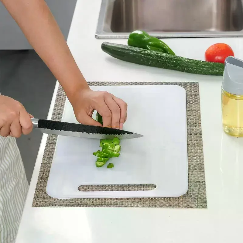 Mold-Resistant Plastic Cutting Boards: Three Sizes Double-Sided Hanging Hooks Fruits Vegetables